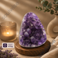 Natural Amethyst Geode Raw Crystal Stone – Authentic Purple Quartz Cluster for Home Decor, Meditation & Positive Energy (260g)