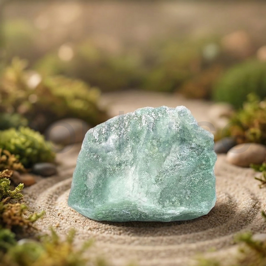 Green Aventurine Raw Natural Stone – Unpolished Healing Crystal for Luck, Prosperity & Emotional Balance | Heart Chakra Energy Stone (50g)
