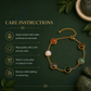 Natural Multi-Stone Healing Crystal Anklet/Bracelet | Gold-Tone Adjustable Gemstone Bracelet for Positive Energy