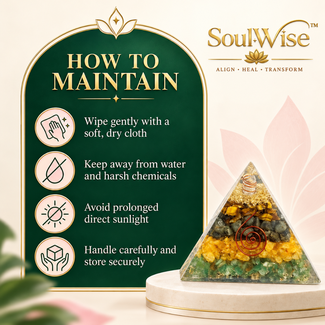 Money Magnet Orgone Pyramid – Symbolic Wealth & Prosperity Showpiece for Home, Office Desk & Spiritual Gifting