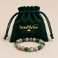 Scorpio Zodiac Crystal Bracelet with Hamsa Hand Charm – Certified Labradorite & Malachite 8mm Beads