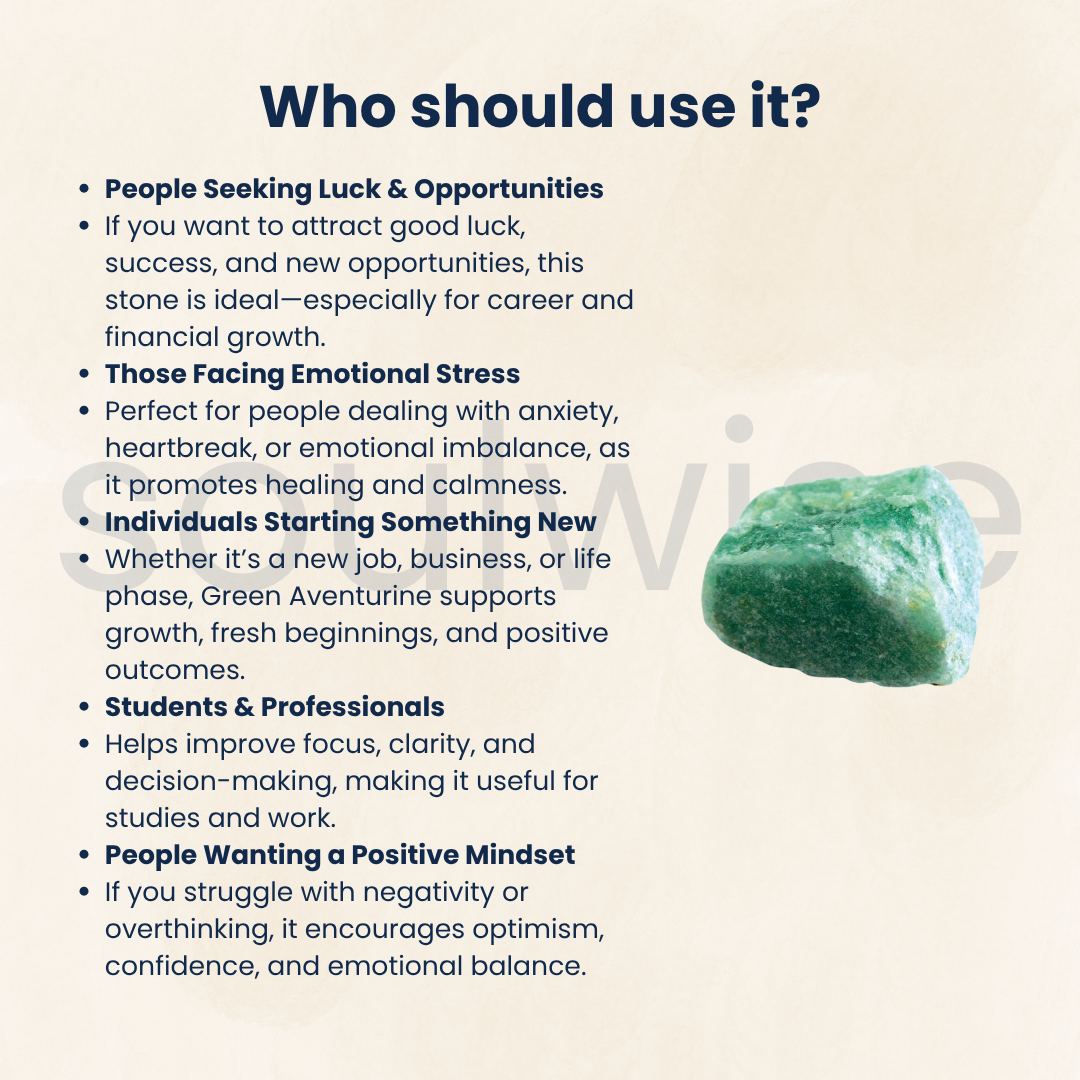 Green Aventurine Raw Natural Stone – Unpolished Healing Crystal for Luck, Prosperity & Emotional Balance | Heart Chakra Energy Stone (50g)
