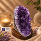Natural Amethyst Geode Raw Crystal Stone – Authentic Purple Quartz Cluster for Home Decor, Meditation & Positive Energy (260g)