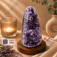 Natural Amethyst Geode Raw Crystal Stone – Authentic Purple Quartz Cluster for Home Decor, Meditation & Positive Energy (260g)
