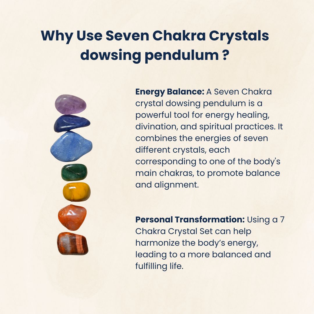 Seven Chakra crystal Dowsing Pendulum