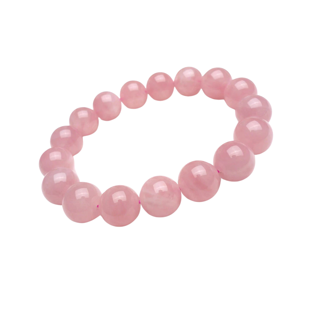 Natural Rose Quartz 8mm Beaded Bracelet for Love, Relationship and Harmony for Men & Women