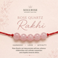 Rose Quartz 5 Beads Rakhi – Natural Crystal Rakhi for Love, Harmony, Emotional Healing & Positive Energy