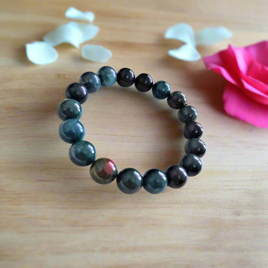 Bloodstone Healing Crystal Bracelet For Balance, Harmony & Positive Energy