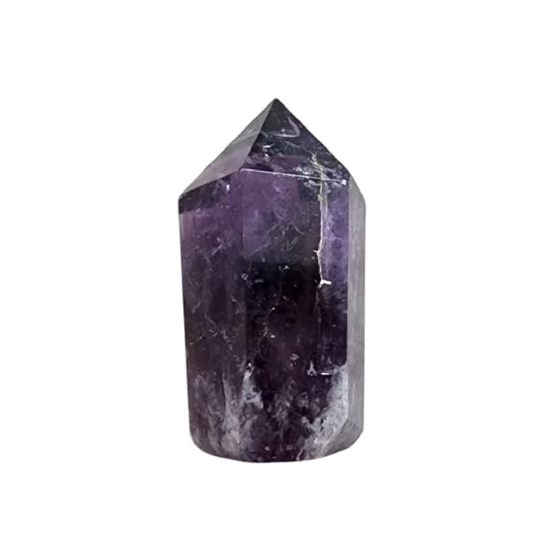 Soulwise Chevron Amethyst Tower – 380g Freeform Natural Crystal Point