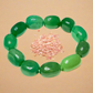 Soulwise Green Aventurine tumble bracelet for good relationships, happiness, health, and wealth, healing Crystal for Peace, Chakra Healing, and balancing.