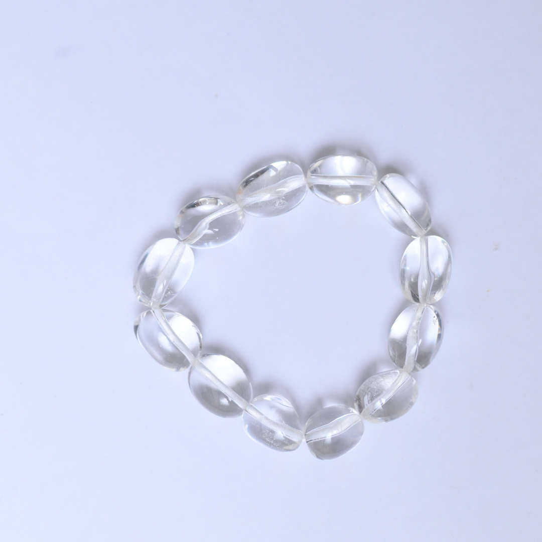 Clear quartz tumble bracelet