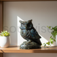 Labradorite Owl, Hand-Carved Crystal Figurine, Spiritual Decor, Meditation & Healing Stone.