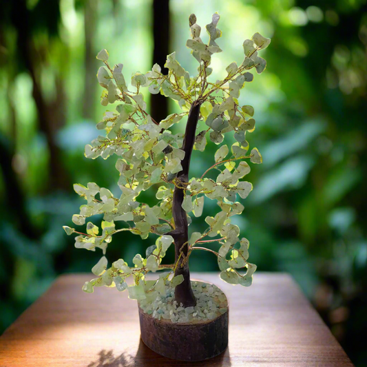 Green Aventurine Crystal Tree - Good Luck Showpiece - Home Decor Items 8-10 Inch