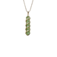 Green Aventurine Pencil Pendant with Spiral Wire Wrap – Natural Crystal Healing Necklace for Luck, Prosperity & Heart Chakra