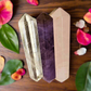 Soulwise Double Terminated Crystal Point Set – Clear Quartz, Rose Quartz & Amethyst – 3-Piece Crystal  Set