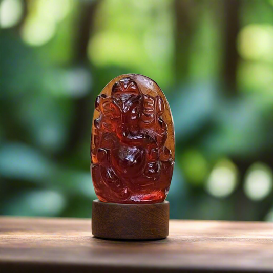 Soulwise Gomedh Ganesha, Hessonite Garnet Ganesha 23 carats
