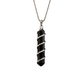 Black Tourmaline Spiral Pendant – Natural Reiki Healing Crystal Necklace for Protection, Energy Shielding & Negative Energy Cleansing