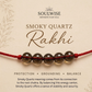 Smoky Quartz 5 Beads Rakhi – Natural Crystal Rakhi for Grounding, Protection, Emotional Balance & Positive Energy