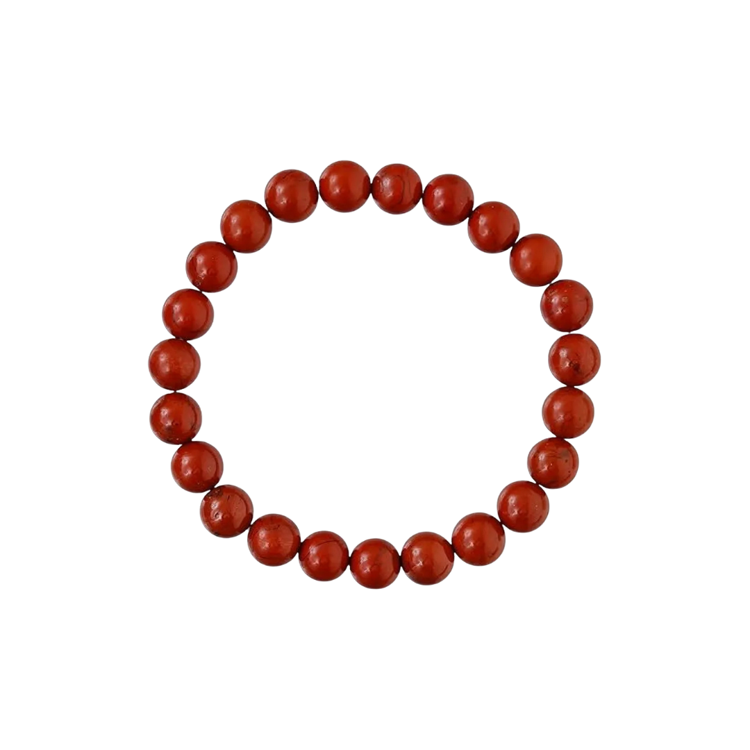 Red Jasper Bracelet 8mm – Natural Healing Crystal Beads for Stability, Courage & Emotional Balance | Grounding Stone | Unisex