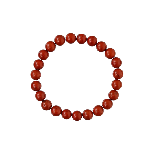 Red Jasper Bracelet 8mm – Natural Healing Crystal Beads for Stability, Courage & Emotional Balance | Grounding Stone | Unisex