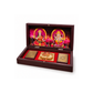 Diwali Spiritual Gift |Laxmi Ganesha Pocket Temple with Laxmi Yantra, Ganesh antra, & Charan, Gold Plated, 1 Piece 8"x5", Diwali Gift & Home Decor