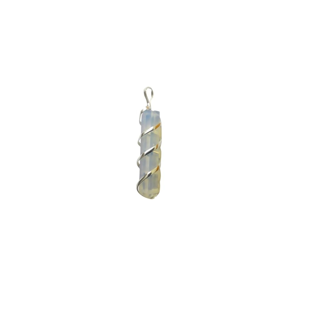 Opalite Crystal Pendant – Healing Stone Necklace for Aura Cleansing, Emotional Balance & Well-Being | Unisex Spiritual Gift