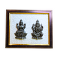 Maa Laxmi & Lord Ganesh Pyrite with Selenite Healing Crystals Frame – Vastu Spiritual Decorative Gift for Home, Office, Wealth & Positivity.