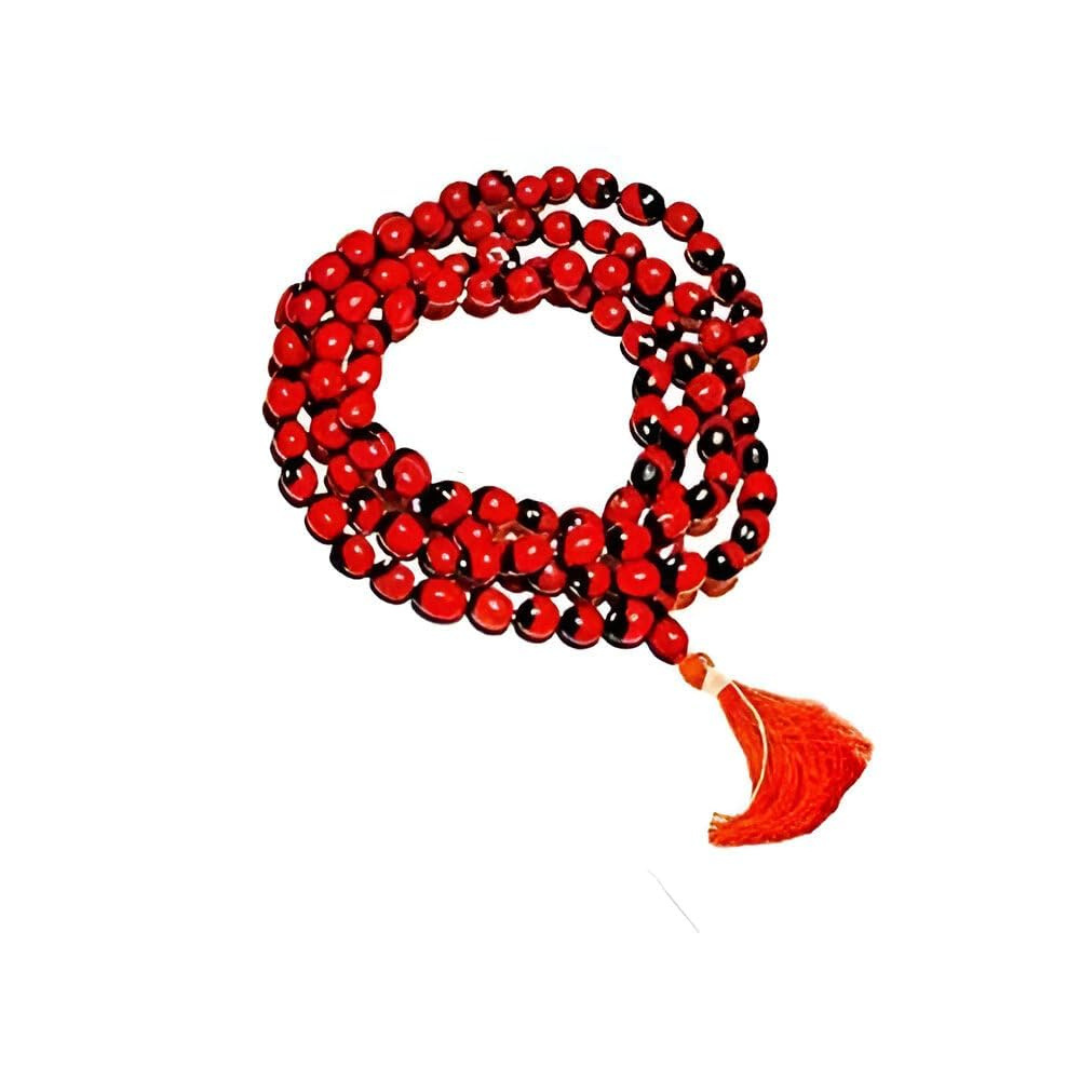 Soulwise Rakta Gunja Mala | 108 Beads Rakta Gunja Japa Mala | Sacred Red Gunja Seed Mala for Mantra Chanting, Spiritual Sadhana & Energy Protection.