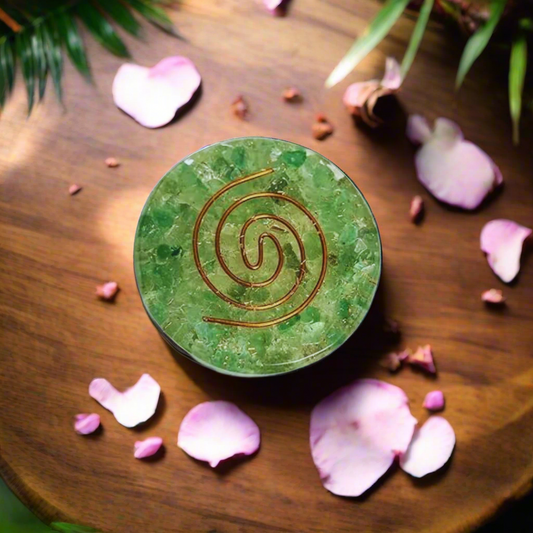 Soulwise Green Aventurine Orgone Energy Paperweight –Desk Decor, Vastu Item & Energy Balancer for Home or Office