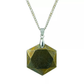 Natural Pyrite Pendant Necklace Hexagon Cut –