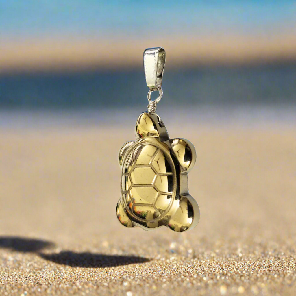 Pyrite Tortoise Pendant Certified