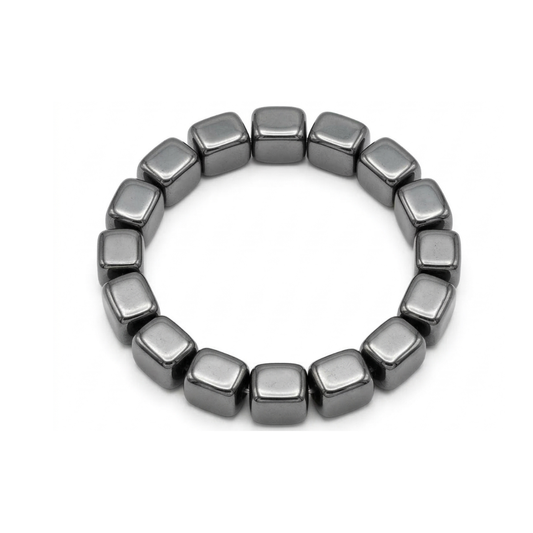 Hematite Tumble Bracelet – Certified Natural AAA Quality Crystal for Grounding, Protection & Chakra Balancing | Reiki Healing Bracelet