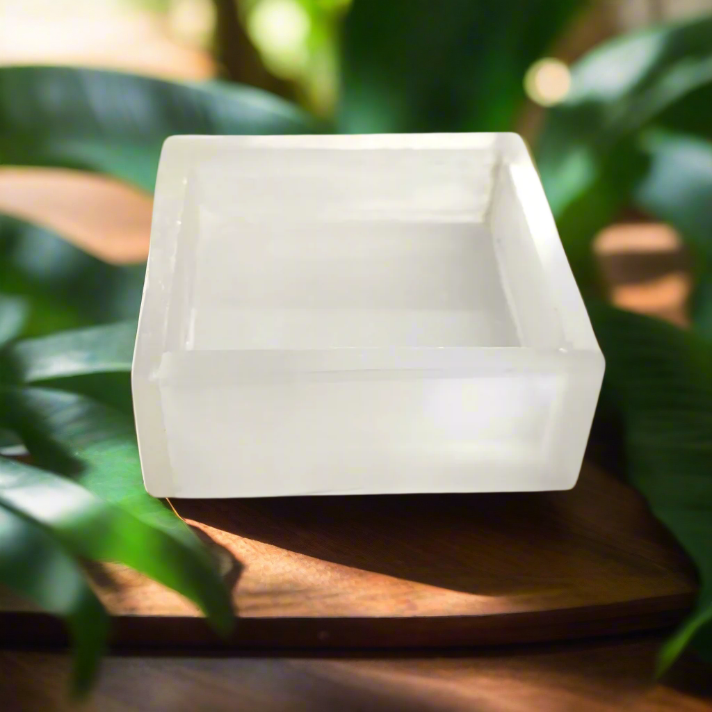 Selenite Square Bowl