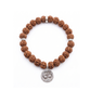 Om Rudraksha Bracelet – Natural Rudraksha Beads with Om Charm | Spiritual Protection, Meditation & Positive Energy Bracelet for Men & Women
