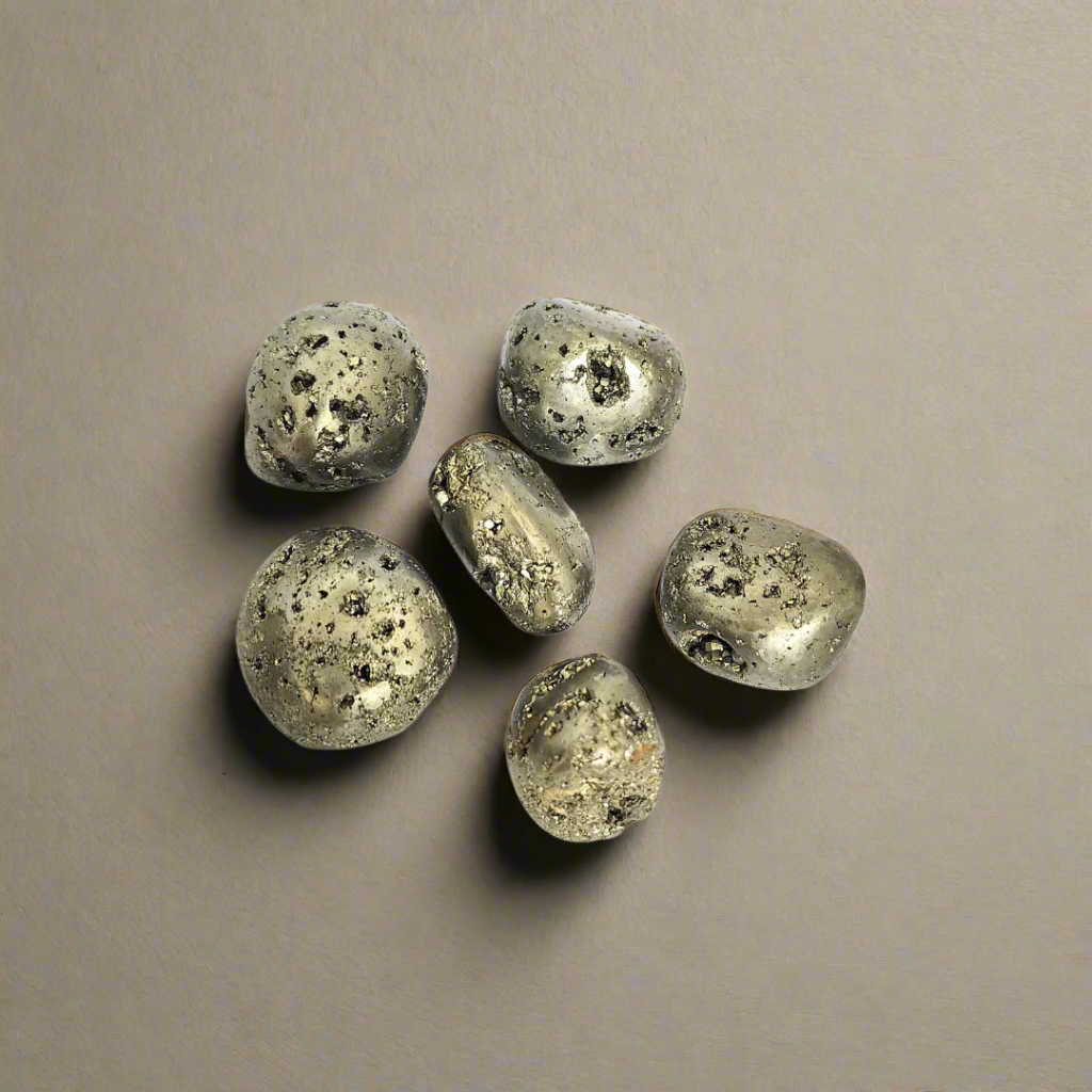 Pyrite Tumbles Druzzy Peru (6pcs)