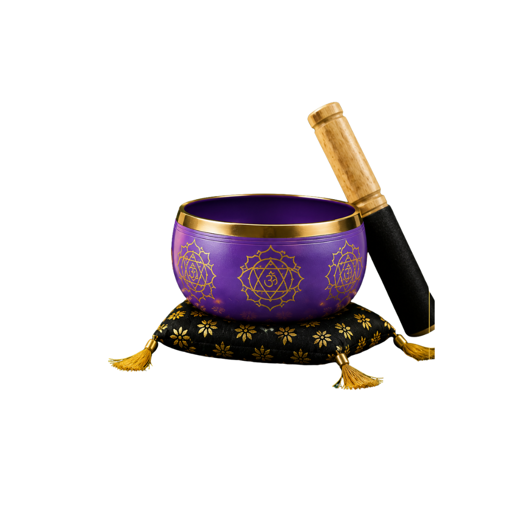 Singing Bowl 4 inch,Set for Meditation, Sound Healing & Mindfulness | Handcrafted Tibetan Meditation Bowl with Striker & Cushion