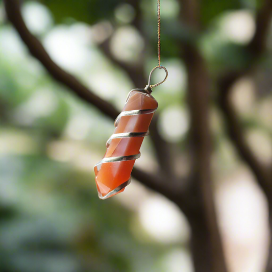 Carnelian Spiral Pendent