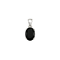 Natural Black Tourmaline Gemstone Pendant – Oval-Cut Protective Crystal Jewellery
