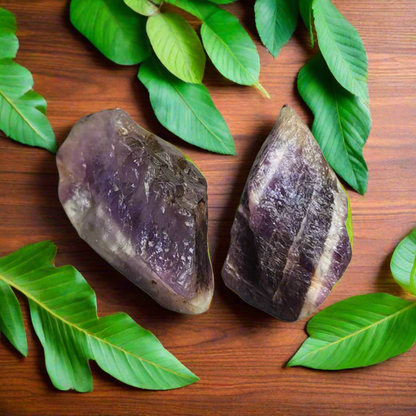 Raw Chevron Amethyst, Healing crystal, set of 2