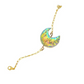 Enchanting Krystals Angel Aura Opalite Crescent Moon Bracelet – Chakra Healing Gold Chain Jewelry for Inner Peace, Emotional Balance, Spiritual Insight – Handmade Rose Gold Bracelet for Women & Men