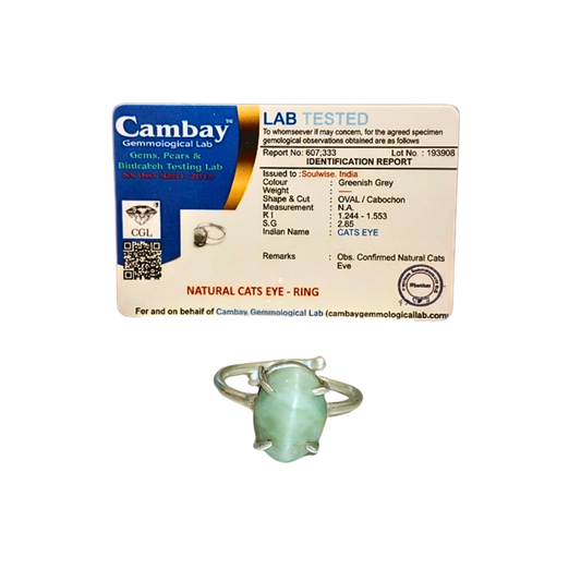 Natural Cat’s Eye (Lahsuniya) Ring – Protection & Prosperity Stone for Men & Women