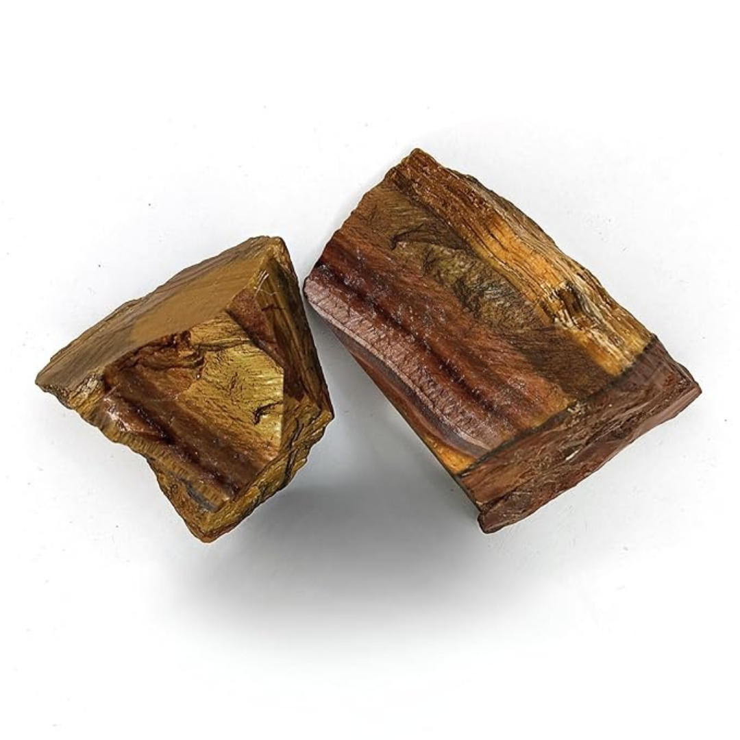 Tiger Eye Raw Natural Stone – Unpolished Healing Crystal for Confidence, Protection & Success | Grounding Solar Plexus Energy Stone (50g)