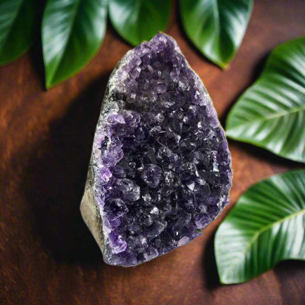 Natural Amethyst Quartz Gemstone Cluster – 10 cm, 700g | Healing Crystal for Protection, Meditation & Home Décor | Raw Energy Stone Gift