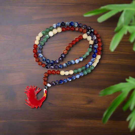 7 Chakra Crystal Jaap Mala Necklace