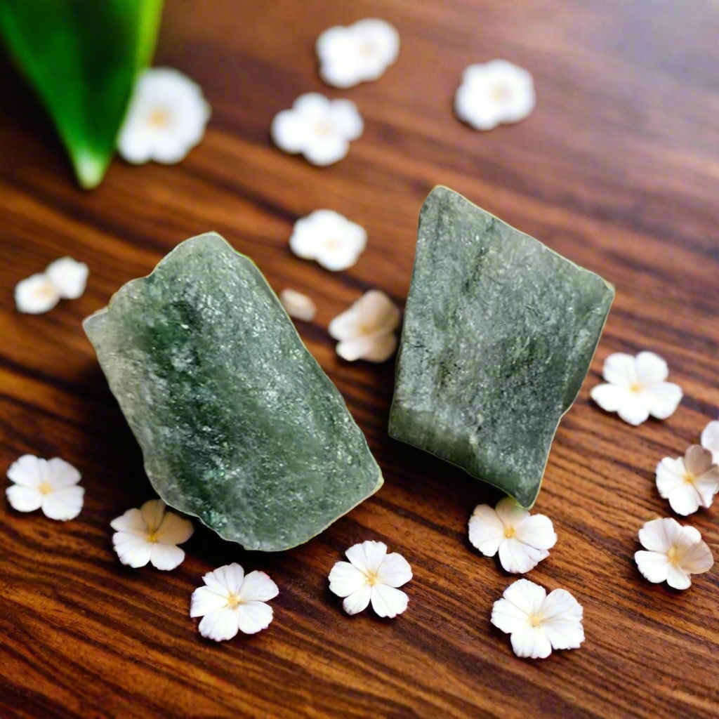 Raw Green Aventurine Crystal Set of 2 – Natural Healing Stones for Luck, Prosperity & Heart Chakra Energy