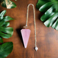 Soulwise Rose Quartz Faceted Dowsing Pendulum With Chain
