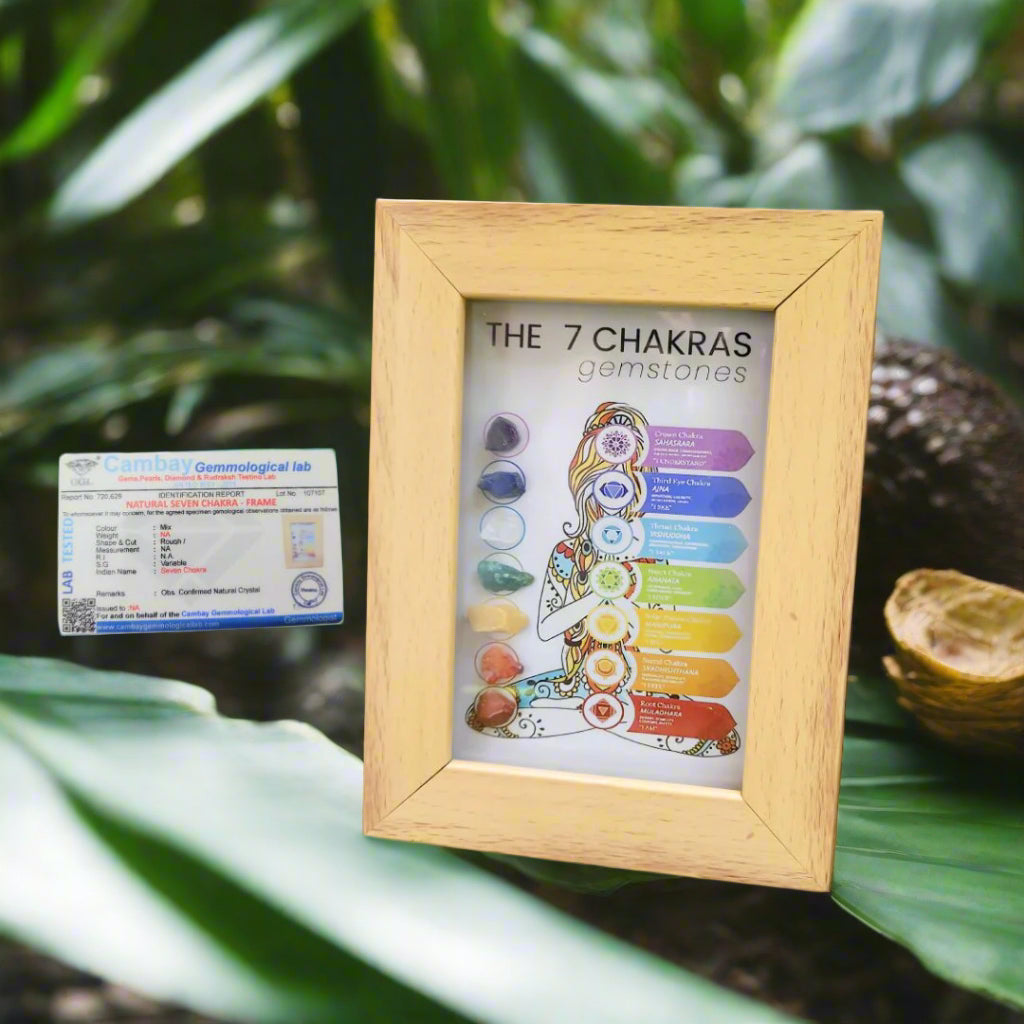 7 Chakra Healing Crystal Frame for Positive Energy & Meditation