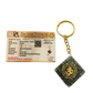 Natural Pyrite Om Keychain Certified Square Pyrite Crystal Key Ring