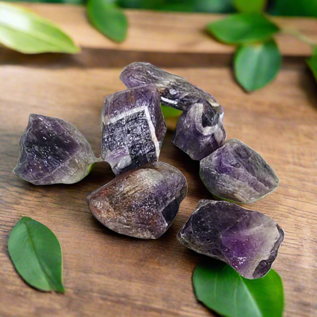 Chevron Amethyst Crystal Healing Stone – Natural Rough Raw Gemstone for Reiki, Chakra Balancing, Energy Cleansing & Meditation – Unpolished Chevron Amethyst (800g)