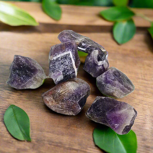 Chevron Amethyst Crystal Healing Stone – Natural Rough Raw Gemstone for Reiki, Chakra Balancing, Energy Cleansing & Meditation – Unpolished Chevron Amethyst (800g)